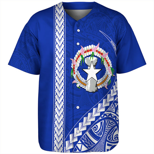 Northern Mariana Islands Baseball Shirt Coat Of Arms Polynesian Tribal