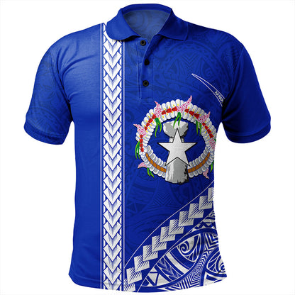 Northern Mariana Islands Polo Shirt Coat Of Arms Polynesian Tribal