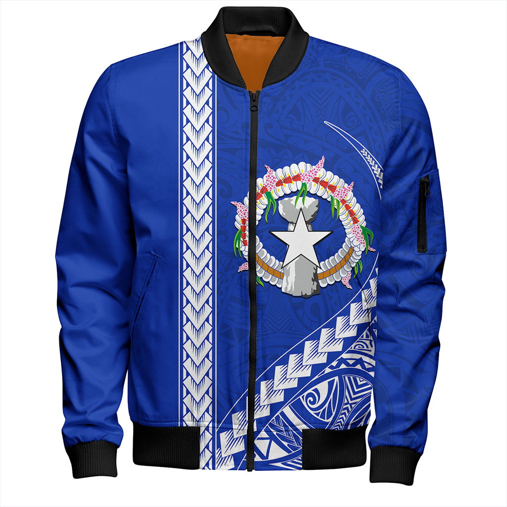 Northern Mariana Islands Bomber Jacket Coat Of Arms Polynesian Tribal