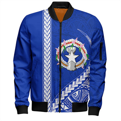 Northern Mariana Islands Bomber Jacket Coat Of Arms Polynesian Tribal
