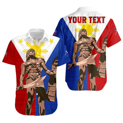 Philippines Filipinos Short Sleeve Shirt Custom Flag Tribal Lapu Lapu