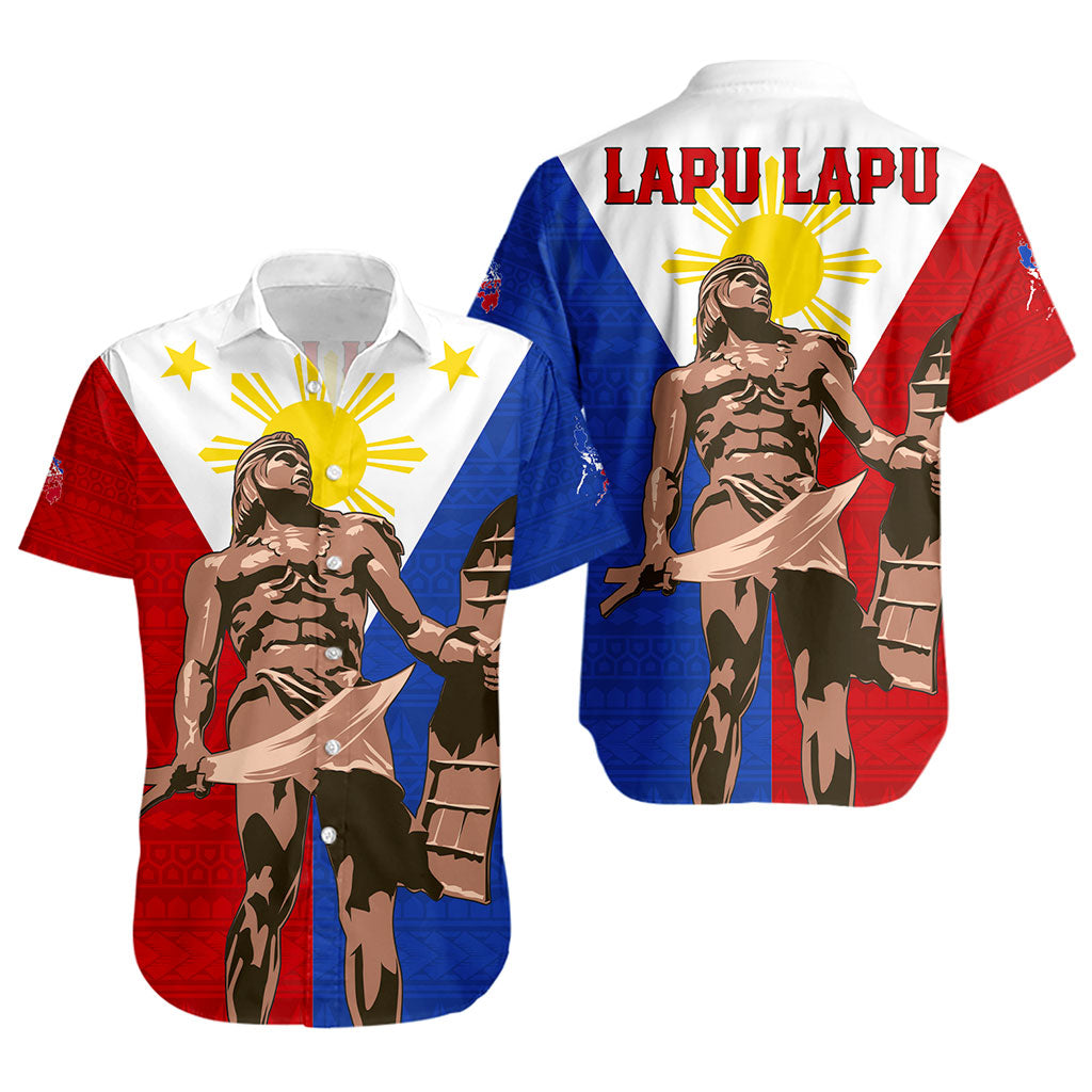 Philippines Filipinos Short Sleeve Shirt Custom Flag Tribal Lapu Lapu