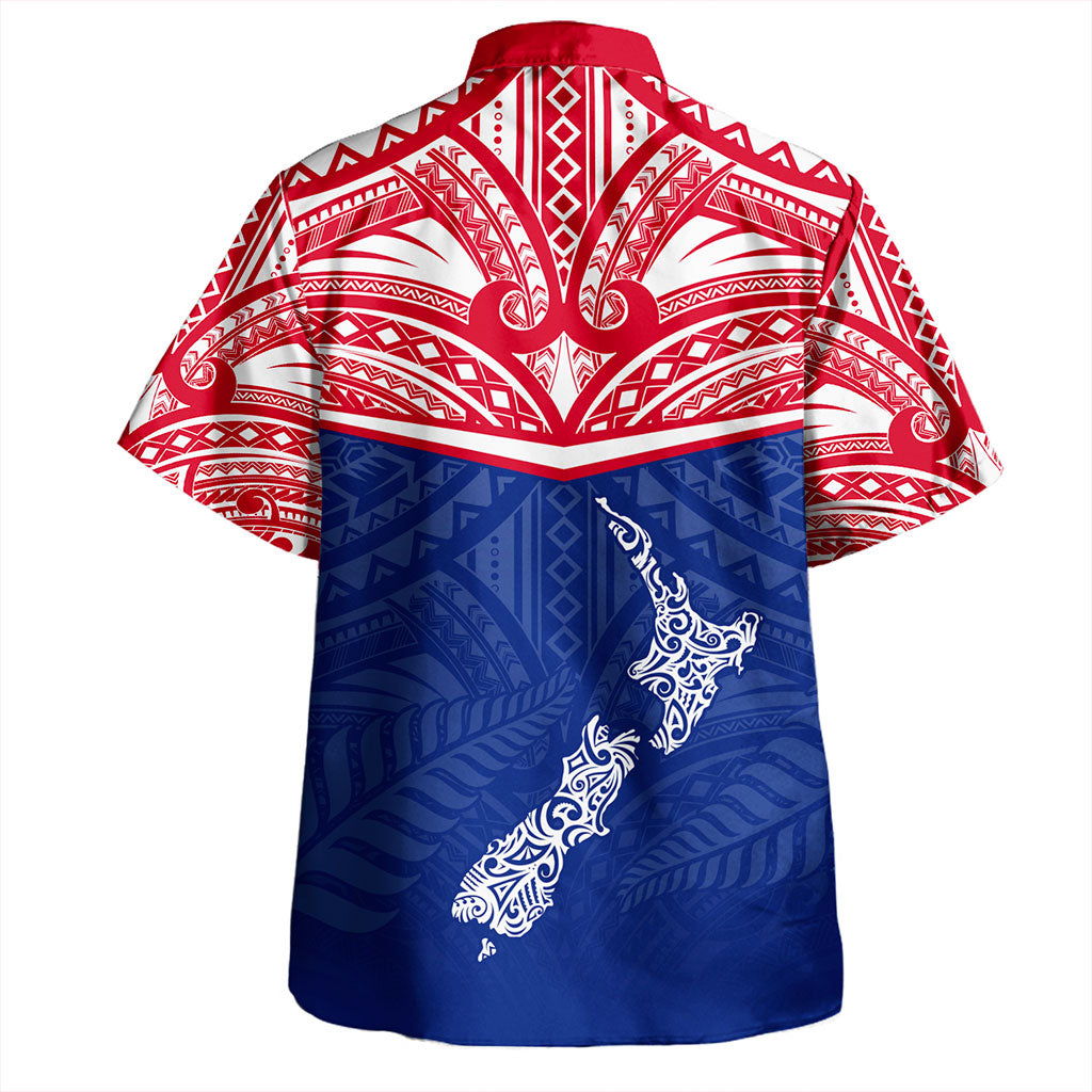 New Zealand Hawaiian Shirt Flag With Map And Maori Pattern