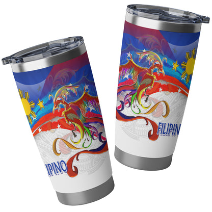 Philippines Filipino Sarimanok Maranao With Filipino Flag Design Tumbler