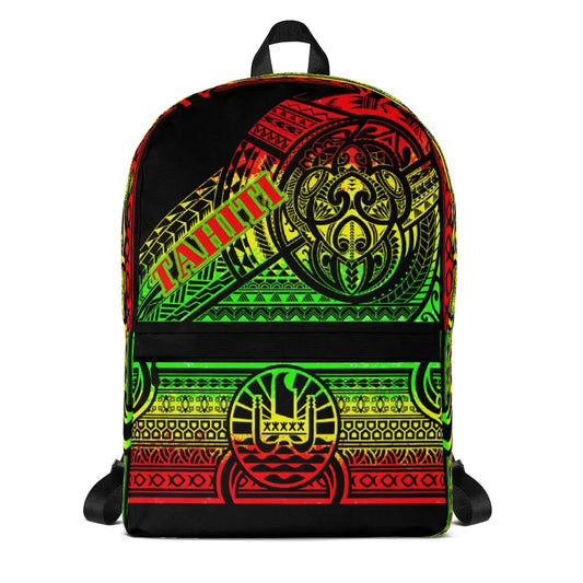Frech Polynesia Tahiti Backpack - Turtle Poynesia Patterns