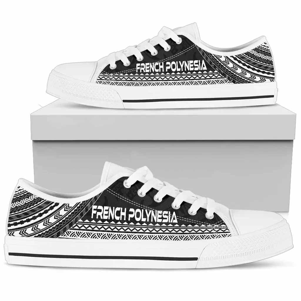French Polynesia Low Top Shoes - Polynesian Black Chief Version