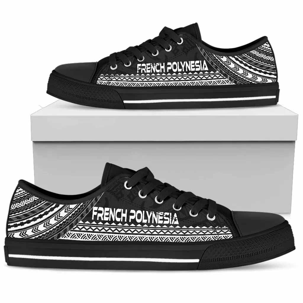 French Polynesia Low Top Shoes - Polynesian Black Chief Version