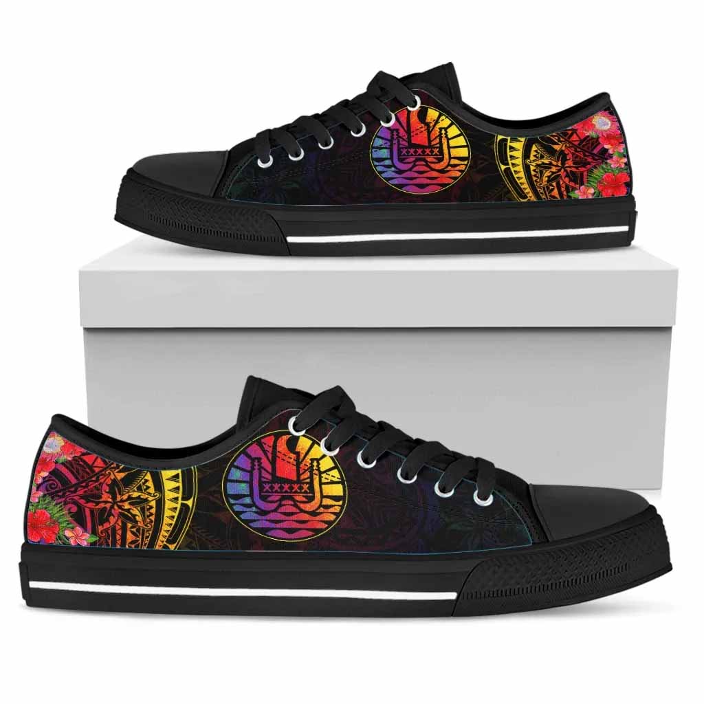 French Polynesia Low Top Shoes - Tropical Hippie Style