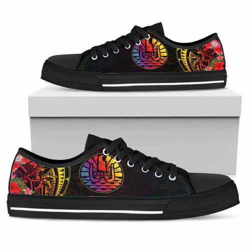 French Polynesia Low Top Shoes - Tropical Hippie Style