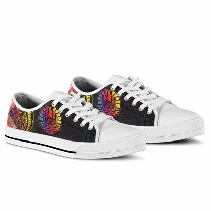 French Polynesia Low Top Shoes - Tropical Hippie Style