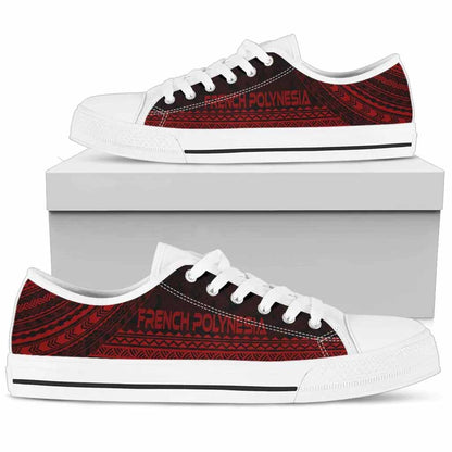 French Polynesia Low Top Shoes - Polynesian Red Chief Version