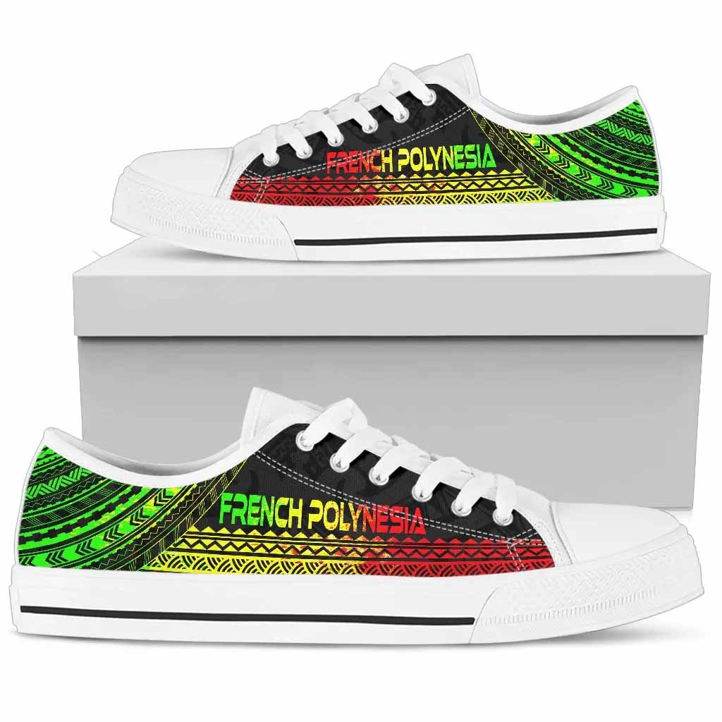 French Polynesia Low Top Shoes - Polynesian Reggae Chief Version