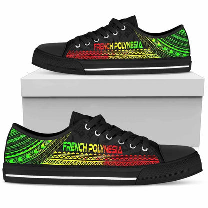 French Polynesia Low Top Shoes - Polynesian Reggae Chief Version