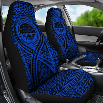 FSM Car Seat Cover - FSM Seal Polynesian Tattoo Blue
