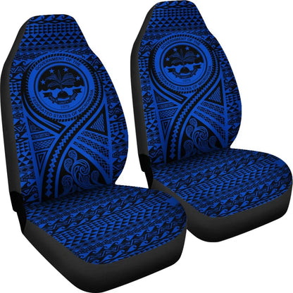 FSM Car Seat Cover - FSM Seal Polynesian Tattoo Blue