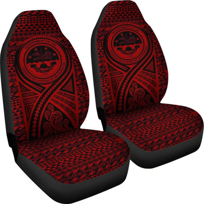 FSM Car Seat Cover - FSM Seal Polynesian Tattoo Red