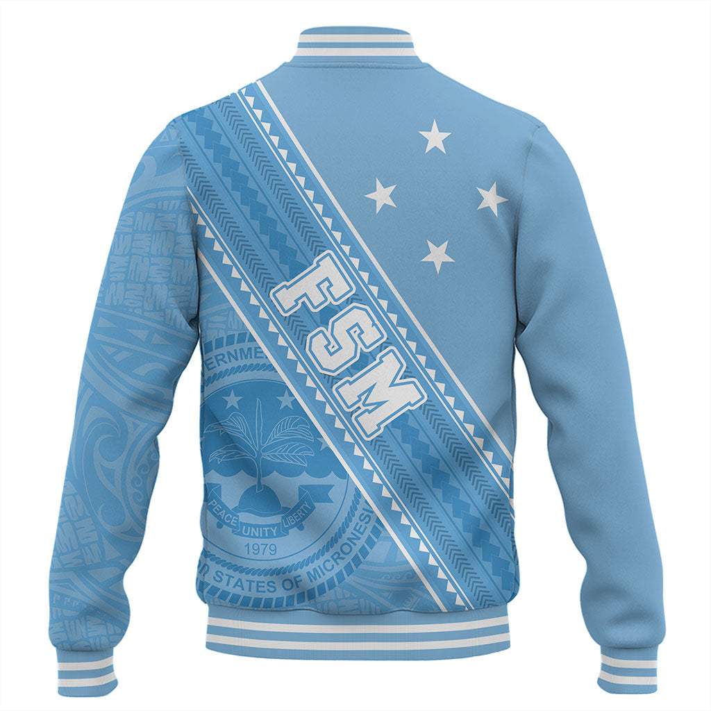 Federated States Of Micronesia Baseball Jacket Flag And Coat Of Arms