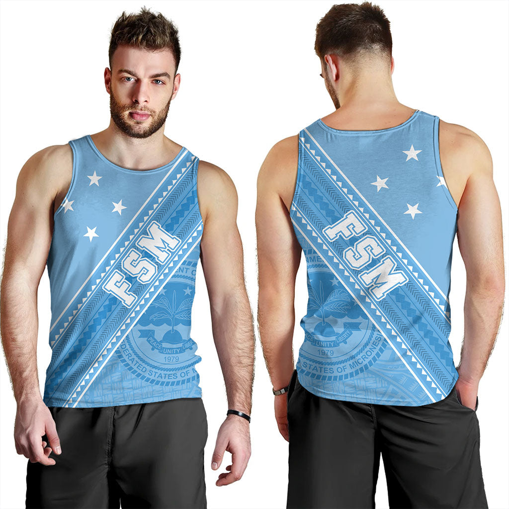 Federated States Of Micronesia Tank Top Flag And Coat Of Arms