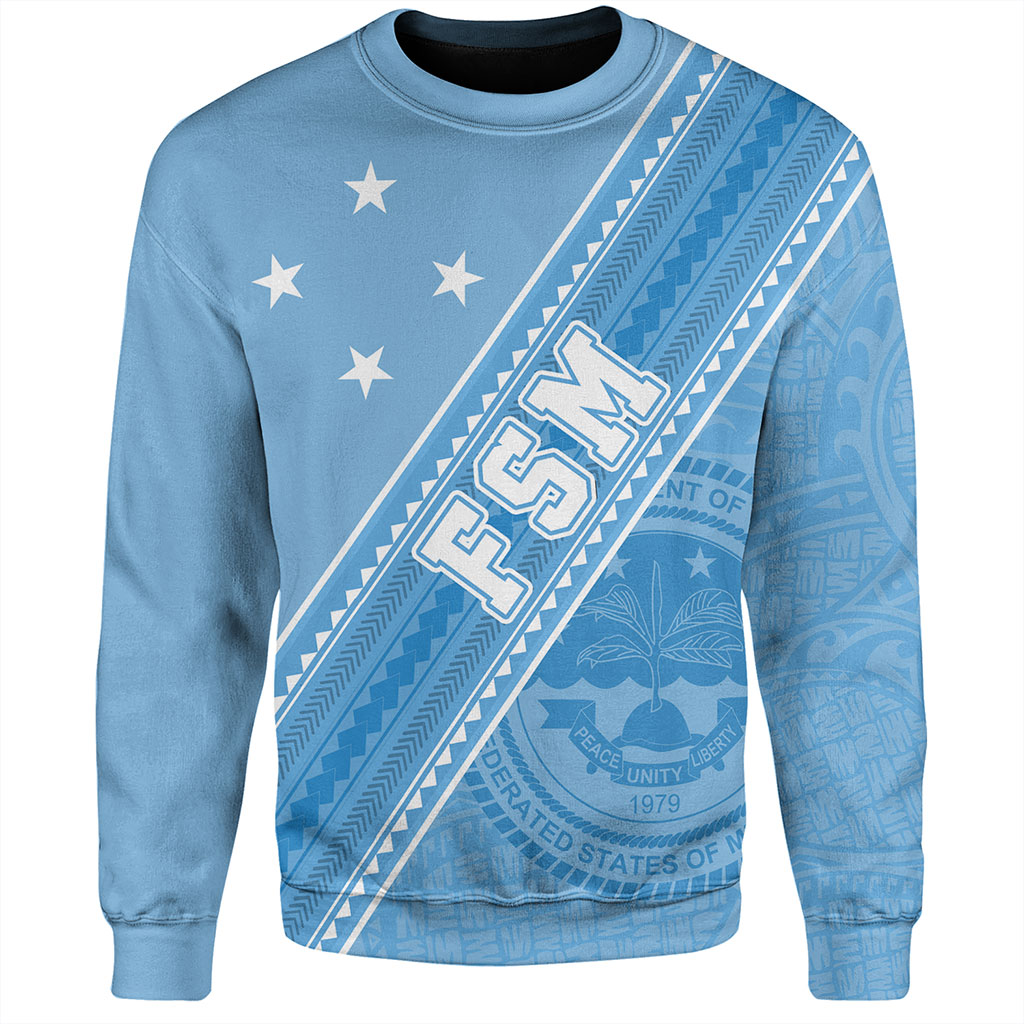 Federated States Of Micronesia Sweatshirt Flag And Coat Of Arms