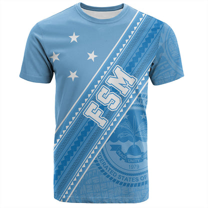 Federated States Of Micronesia T-Shirt Flag And Coat Of Arms