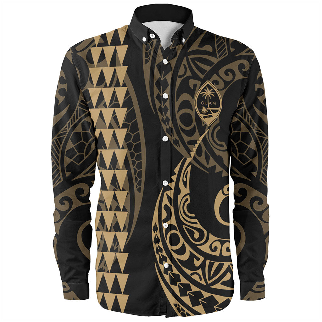 Guam Long Sleeve Shirt Kakau Style Ver.1