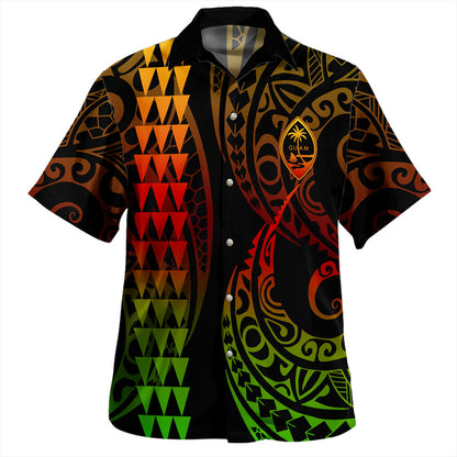 Guam Hawaiian Shirt Kakau Style