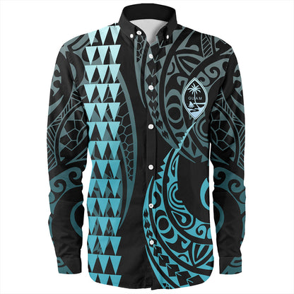 Guam Long Sleeve Shirt Kakau Style Ver.1