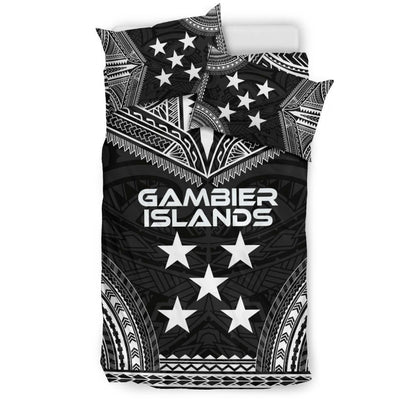 Gambier Islands Polynesian Chief Duvet Cover Set - Black Version