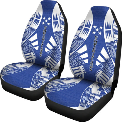 Gambier Islands Car Seat Covers - Gambier Islands Flag Polynesian Tattoo Flag