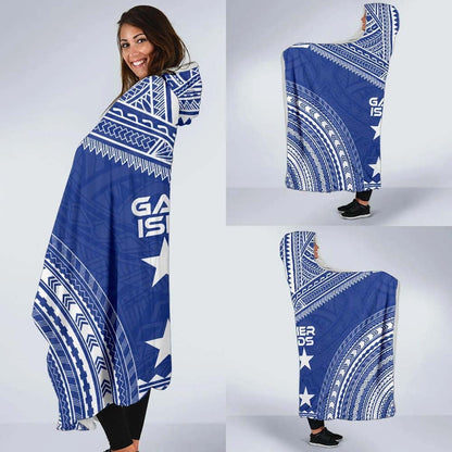 Gambier Islands Flag Polynesian Chief Hooded Blanket
