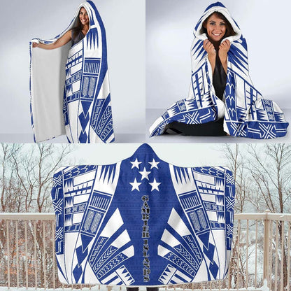 Gambier Islands Hooded Blanket - Polynesian Tattoo Flag