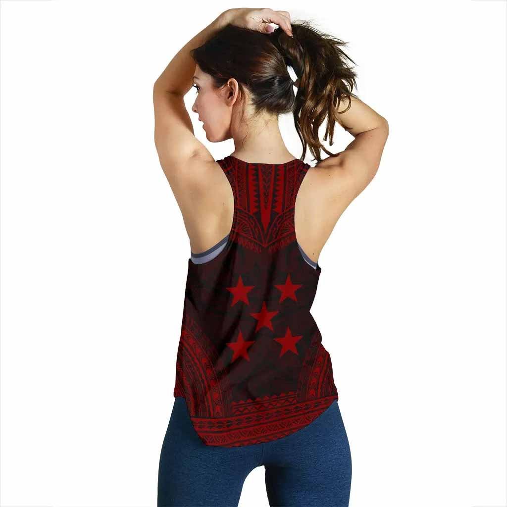 Gambier Islands Women Racerback Tank - Polynesian Chief Red Version