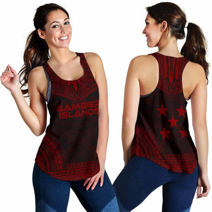 Gambier Islands Women Racerback Tank - Polynesian Chief Red Version