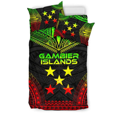 Gambier Islands Polynesian Chief Duvet Cover Set - Reggae Version