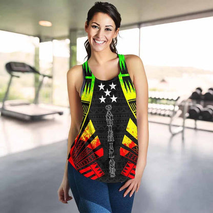 Gambier Islands Women Racerback Tank - Polynesian Tattoo Reggae