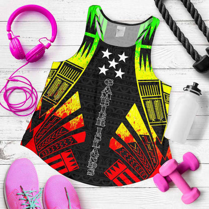 Gambier Islands Women Racerback Tank - Polynesian Tattoo Reggae
