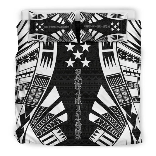 Gambier Islands Duvet Cover Set - Polynesian Tattoo