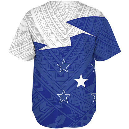 Gambier Islands Baseball Shirt Polynesian Tattoo Flag And Coat Of Arms