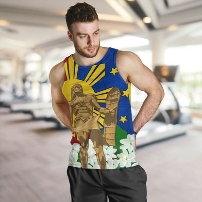 Philippines Filipinos Tank Top Lapu-Lapu Hero With Sampaguita Flower
