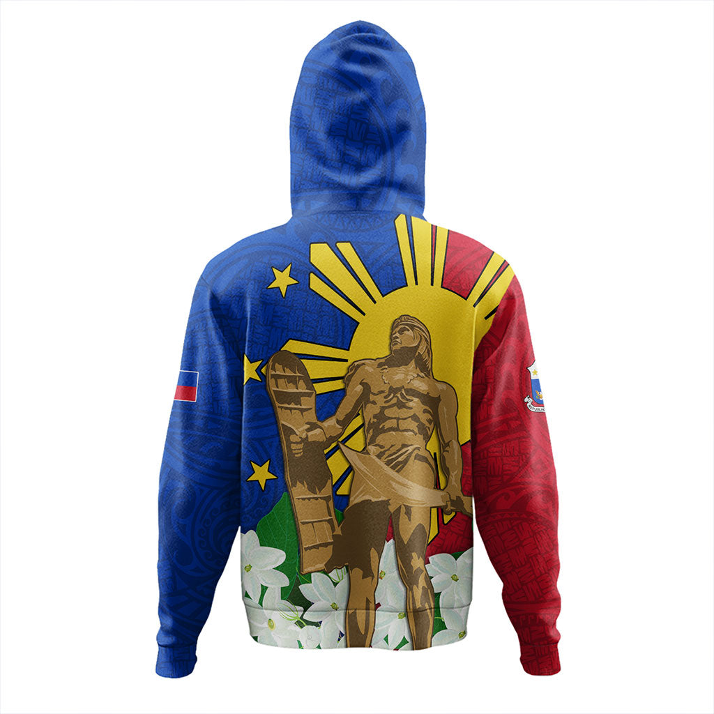 Philippines Filipinos Hoodie Lapu-Lapu Hero With Sampaguita Flower
