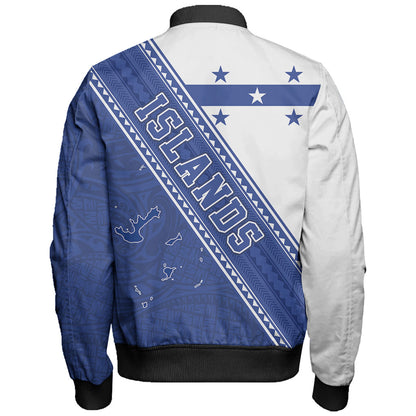 Gambier Islands Bomber Jacket Flag And Coat Of Arms