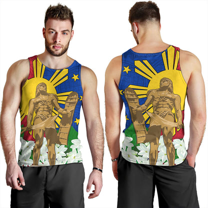 Philippines Filipinos Tank Top Lapu-Lapu Hero With Sampaguita Flower