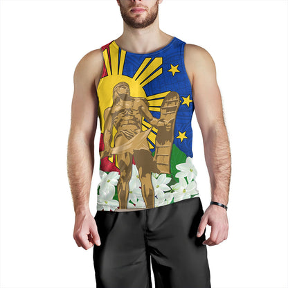 Philippines Filipinos Tank Top Lapu-Lapu Hero With Sampaguita Flower