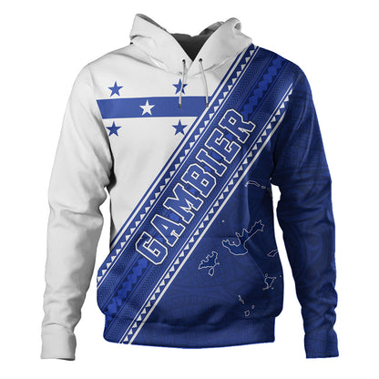 Gambier Islands Hoodie Flag And Coat Of Arms