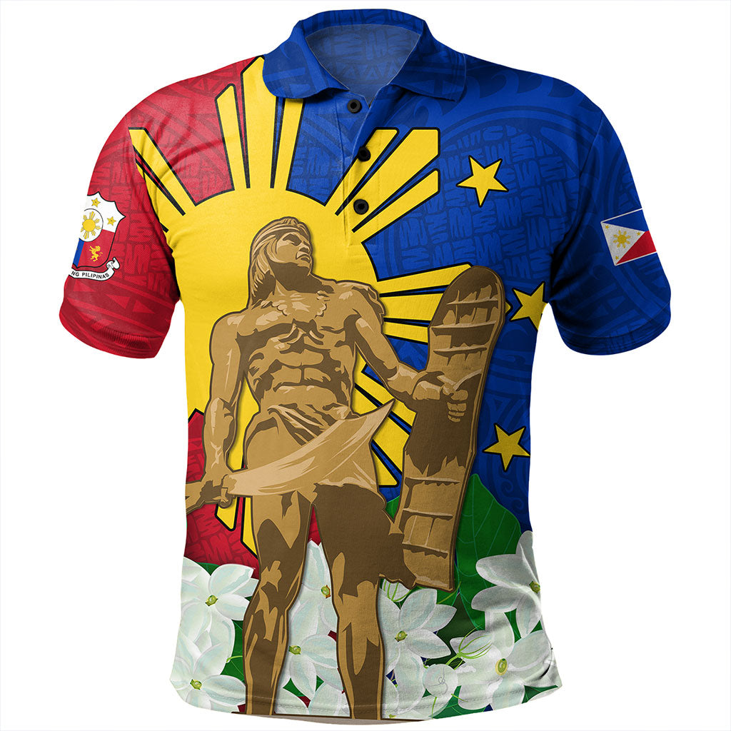 Philippines Filipinos Polo Shirt Polynesian Tattoo Flag And Coat Of Arms