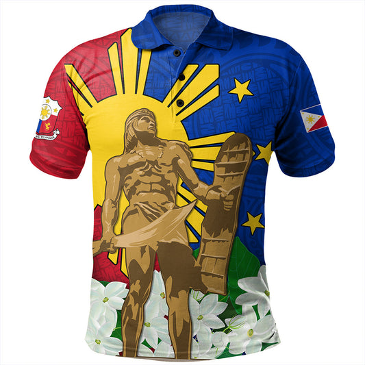 Philippines Filipinos Polo Shirt Polynesian Tattoo Flag And Coat Of Arms
