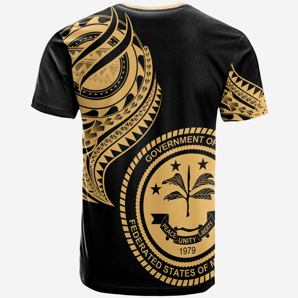 Federated States of Micronesia Custom Personalised T-Shirt - FSM Tatau Gold Patterns