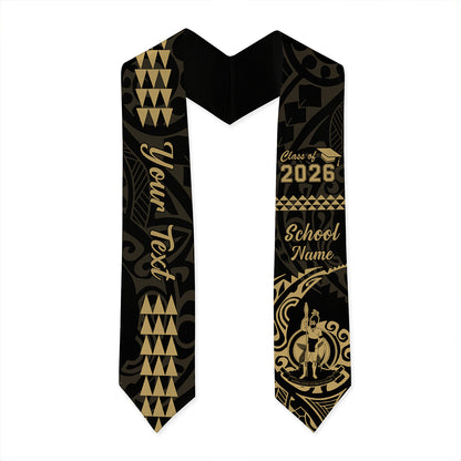 Vanuatu Graduation Stole Custom Class 2026 Tribal Kakau Style