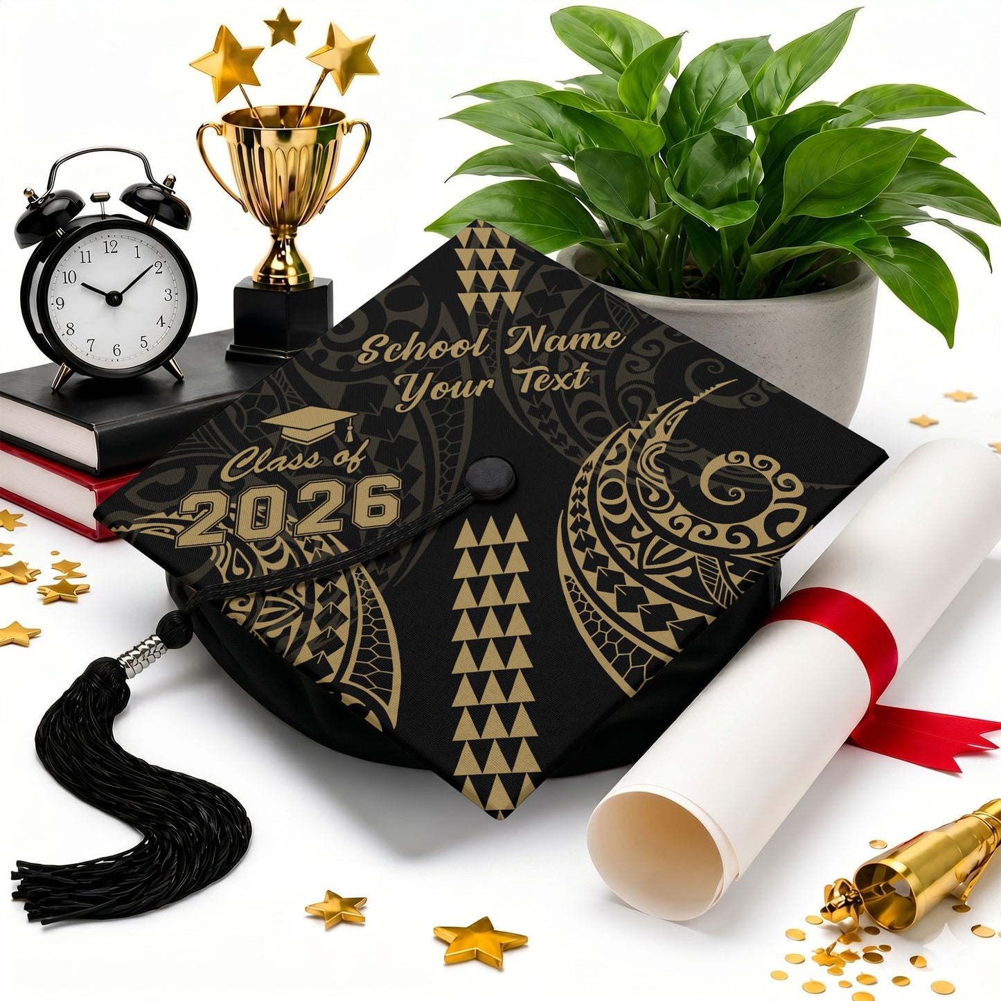 Hawaii Graduation Cap Custom Class 2026 Of Kakau Style