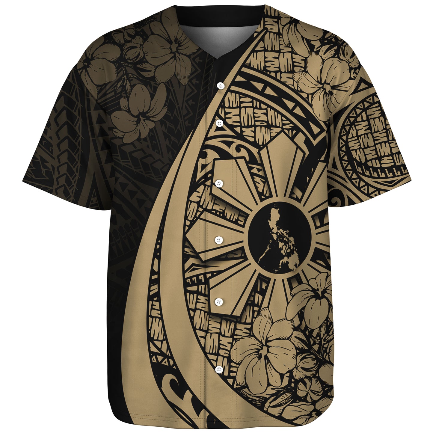 Philippines Filipinos Baseball Shirt Custom National Sampaguita Flower Symbols Style